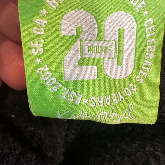 Huf Cracker Jack Fleece Sweatpants-Huf Worldwide-Size Small-Black and Red - Picture 11 of 13